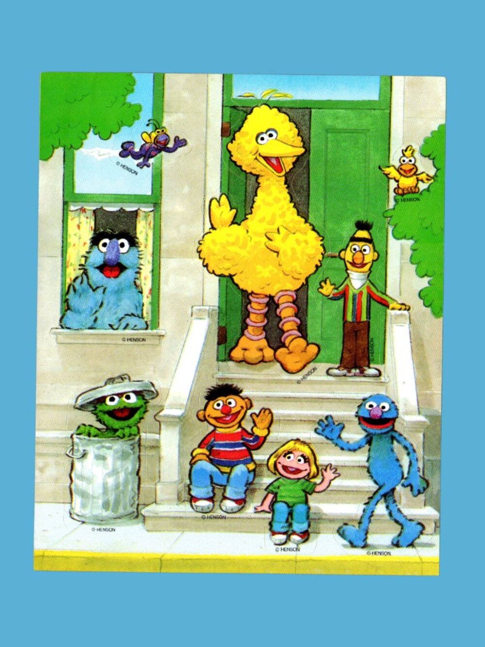 Gibson Greetings Sesame Street Vintage 1990s Sticker Sheet